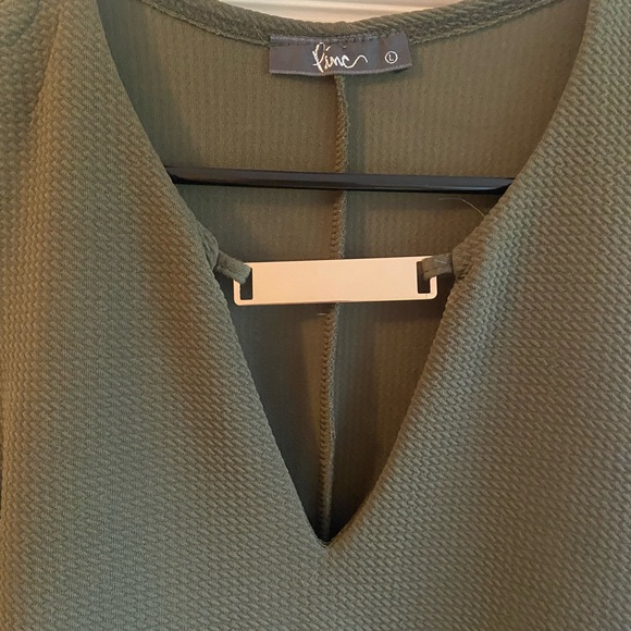 Army green swing dress - Picture 2 of 3